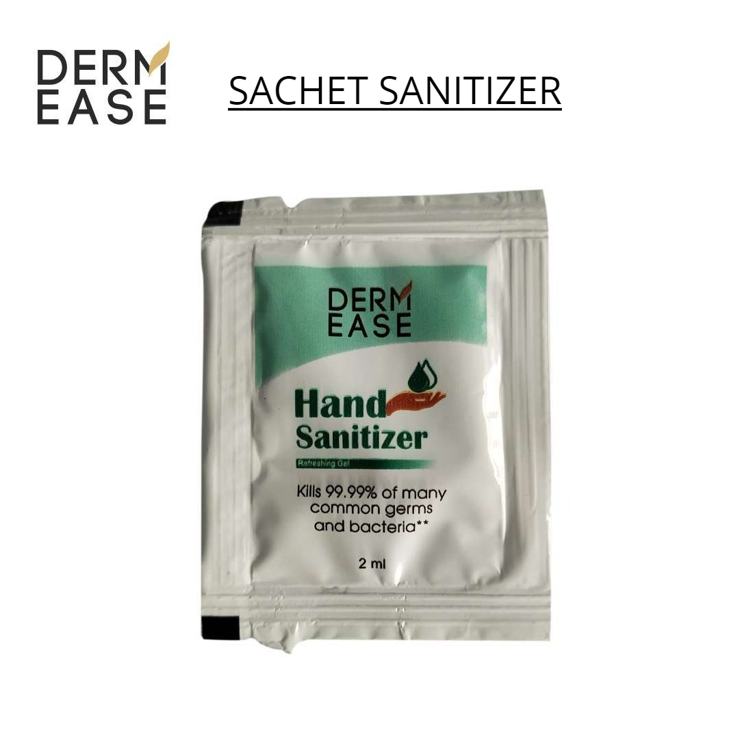DERM EASE Pack of 200 Hand Sanitizer Sachet Each 2ml